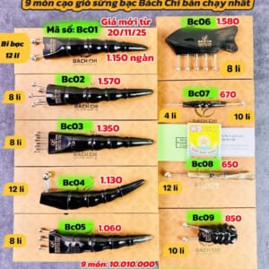 9 món sừng bạc Bách Chi bán chạy nhất